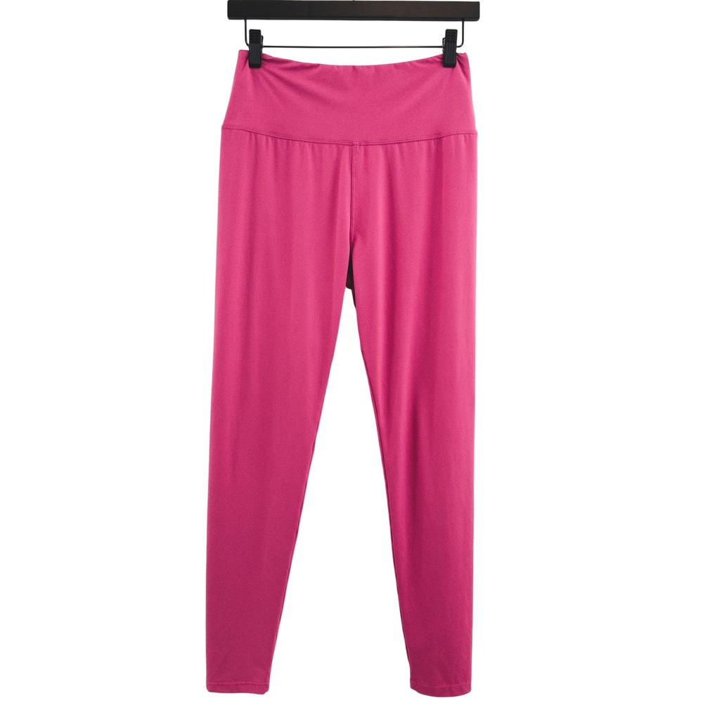 Leggings Womens L-XL Hot Pink High Waisted Athletic Barbiecore Yoga Activewear